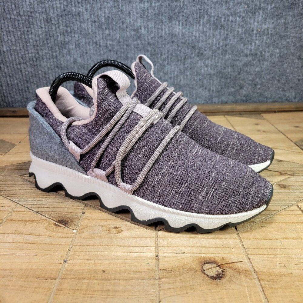 SOREL Kinetic Lace Women's 9.5 Knit‎ Purple Sage Athletic Shoe Comfort Running